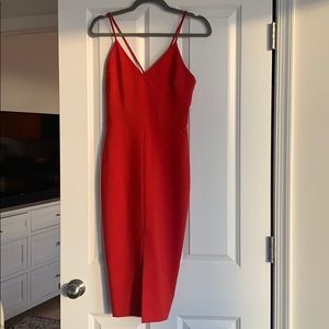 Likely Red Midi Body-Con Dress